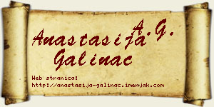 Anastasija Galinac vizit kartica